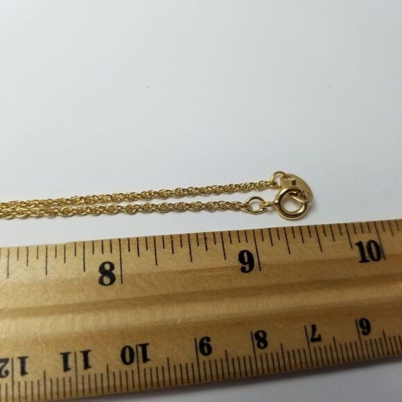 Vintage Mother Pendant Necklace, Floral Design Pink Rhinestone, Gold Tone Chain - Picture 3 of 7